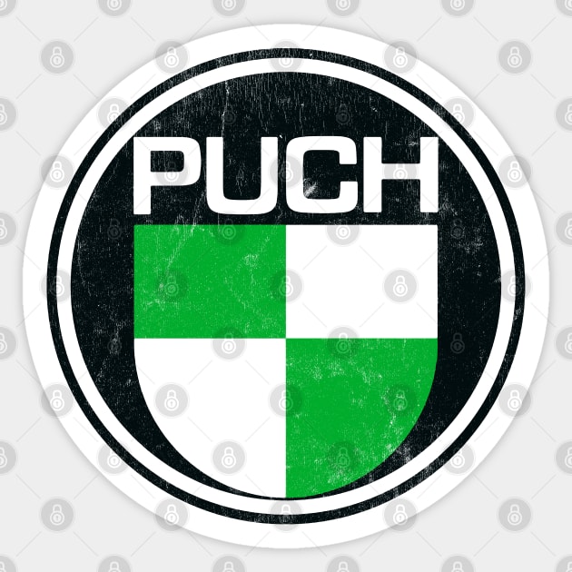 Puch Motorcycles / Faded Vintage Style Sticker by CultOfRomance